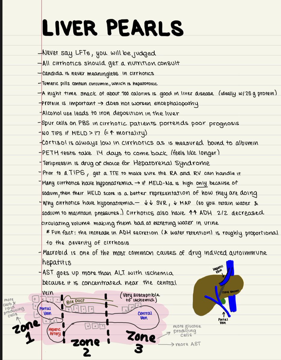 It’s the last day of my rotation on the liver service. I thought I’d share some of the pearls I’ve learned over the past two weeks working with @MichelleMaMD @alystraussMD @Merve_Gurakar @JPAHamiltonMD. I want to grow up to be all of them. @HopkinsGIHep
