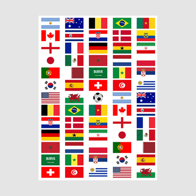 Madaboutflags's tweet photo. Just 6⃣ days to go until the 2022 World Cup in #Qatar.

Badges, bunting, flag packs, hand flags, desk flags, stickers and more.

https://t.co/v3Bp5FHyby https://t.co/WB2qqyRFeq