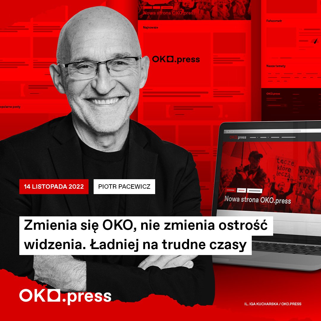 oko_press's tweet photo. Skąd ten pomysł na rebranding? Wyjaśniamy licząc na to, że nowa strona spodoba się czytelniczkom i czytelnikom 👉 https://t.co/6anVHfhEqh #OKOpress @tupacewicz https://t.co/rNjSV8yxaN