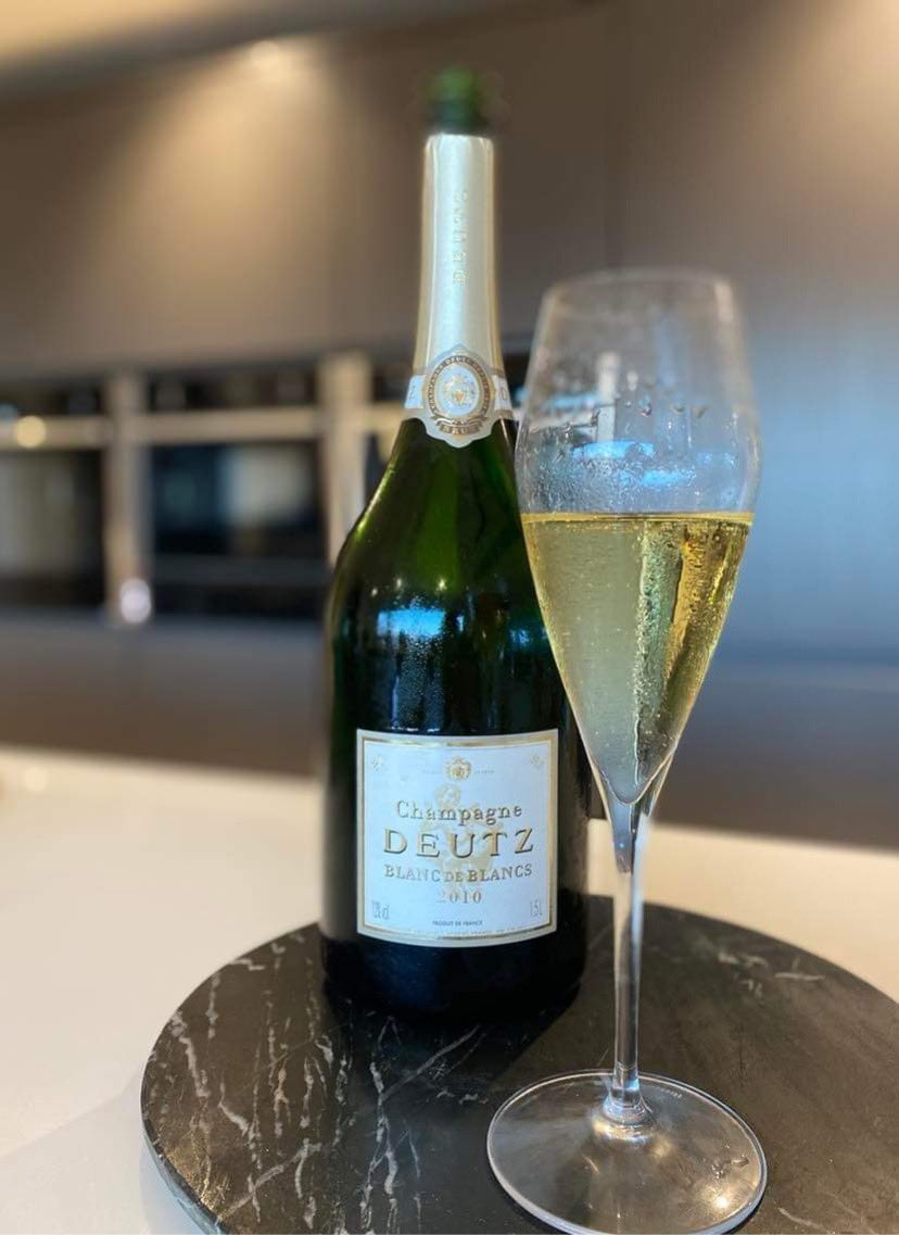 An overlooked (relative) bargain: Champagne Deutz Blanc de Blancs vintage 2010 magnum.  Finely cut, zingy Cote des Blancs acidity sitting on top succulent orchard fruit.  Extra finesse/complexity provided by the magnum format is enhanced with reductive notes of coffee.  94/100.