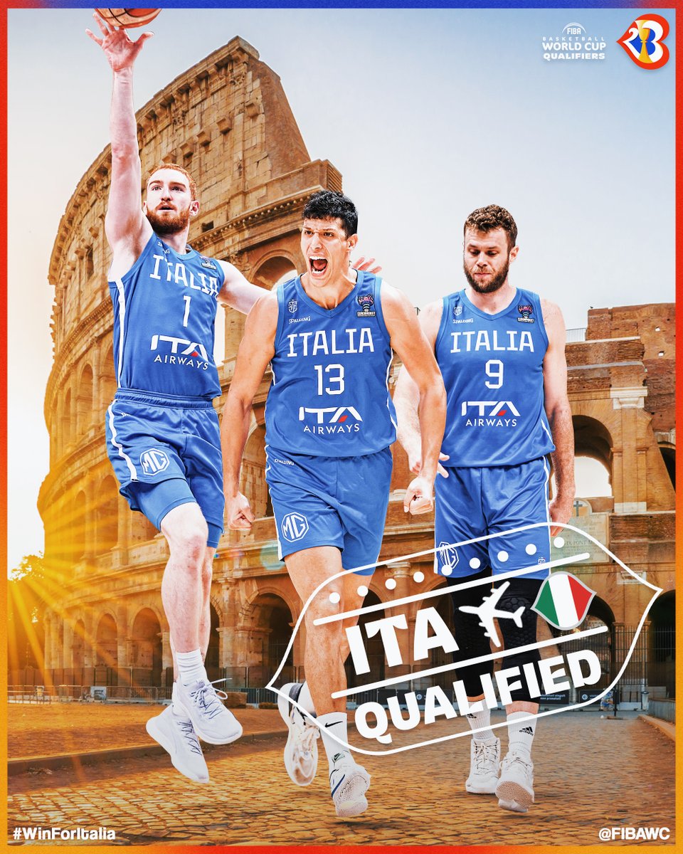 FIBAWC's tweet photo. AZZURRI ARE HEADING TO THE WORLD CUP 🇮🇹🤌

#FIBAWC x #WinForItalia https://t.co/vWGiSafxtb