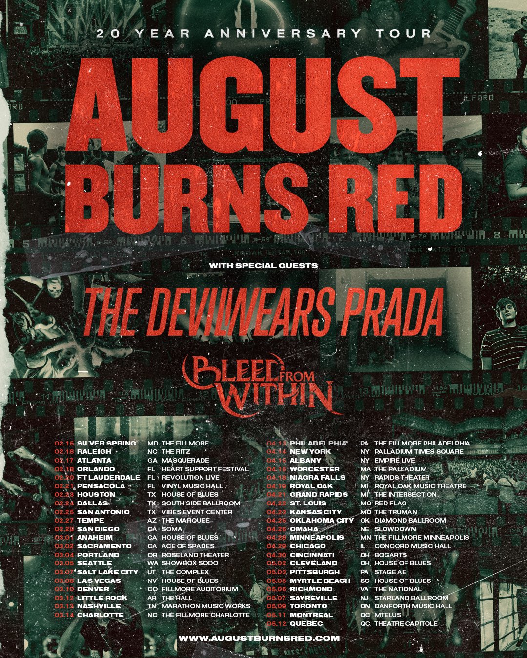 August Burns Red on Twitter "TOUR ANNOUNCEMENT! We’re hitting the road
