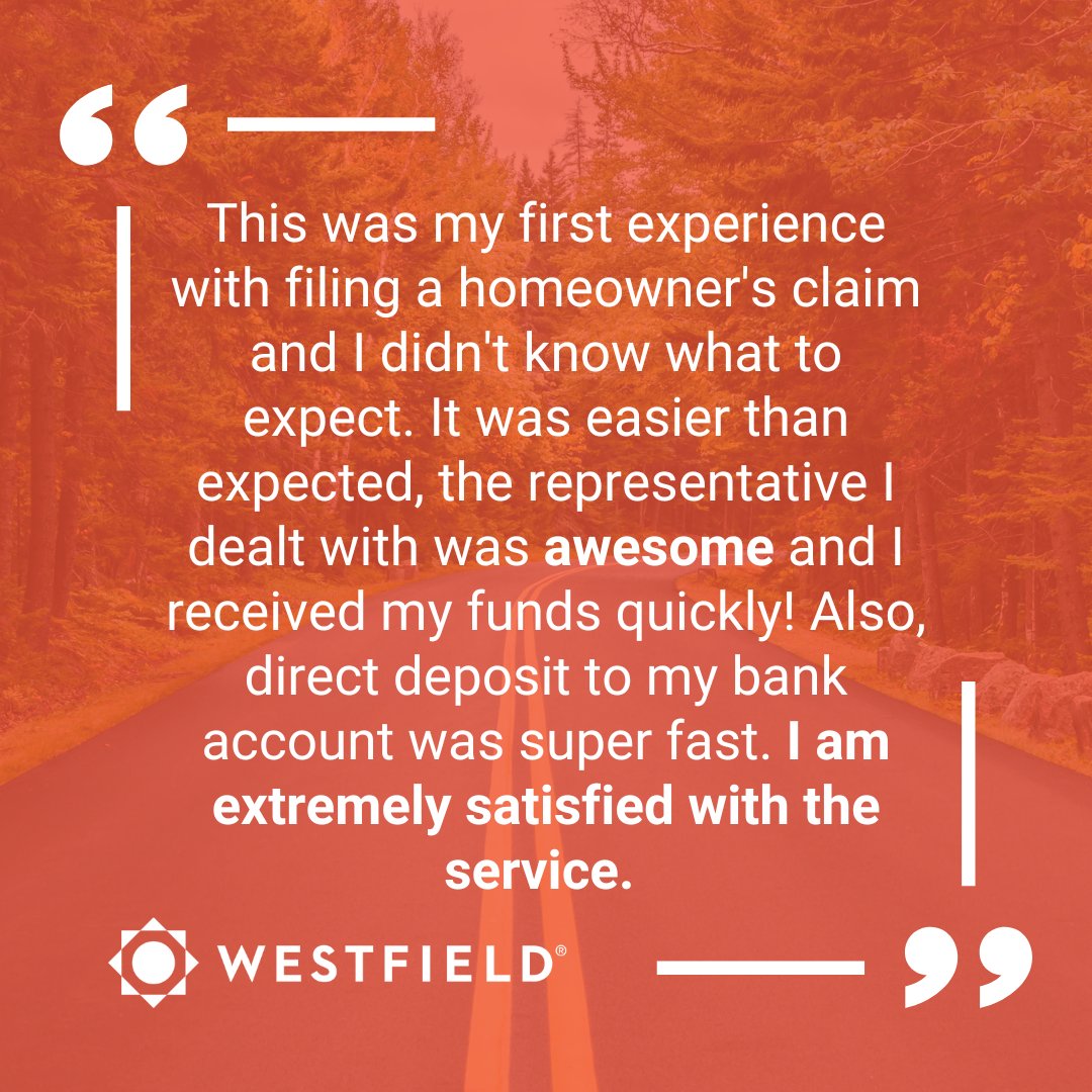 Westfield1848's tweet photo. Thank you for the kind words! We are so happy we were able to give you a positive experience with your claim.
#westfield #westfieldinsurance #testimonial #homeownersinsurance #homeowner https://t.co/a5QDvq0Jka