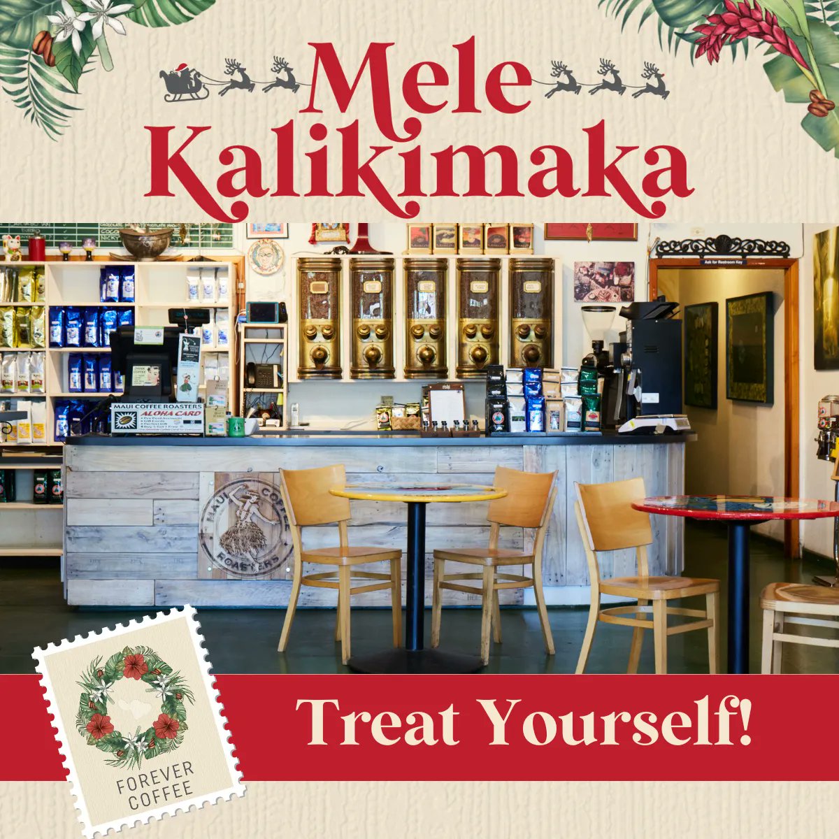 It's time to treat yourself! Come see us for blended drinks, iced coffees or breakfast on the go. We have sweet and savory treats for all your cravings. 

Also, holiday drinks are available: Candy Cane Mocha, Eggnog Chai, Hazelnut Praline Latte &amp; Gingerbread Latte.