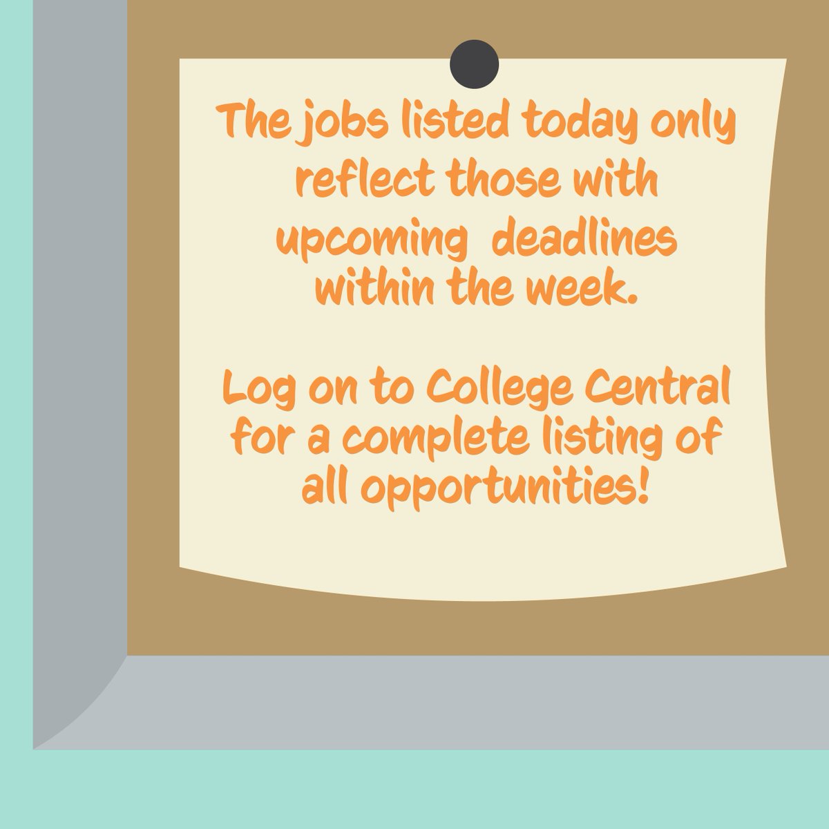 CIACareer's tweet photo. Its Job Flash Monday! Check out College Central for upcoming job and internship opportunities! If you never  logged in College Central, check your email to learn how to activate your account! https://t.co/wOfJgGwsXT https://t.co/SAS9iIiMRc
