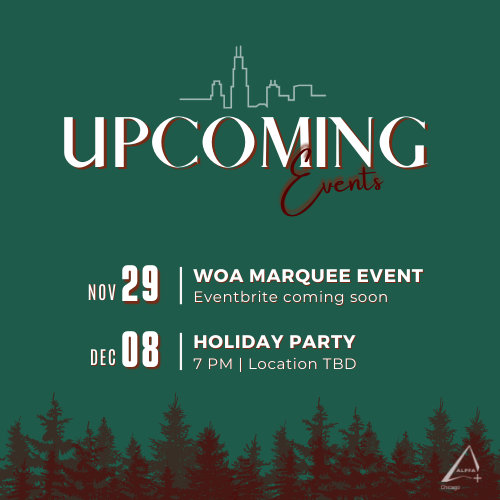 ALPFAChicago's tweet photo. We're slowly approaching the end of 2022, and we invite you all to join us at our last two events! ✨

More details are coming soon. Stay tuned! 💡 

#ALPFA #ALPFAmilia #alpfaprofessionals #ALPFAChicago #WomenofALPFA  #endofyearcelebrations #holidayparty #upcomingevents2022 https://t.co/R9QRwX7bnP