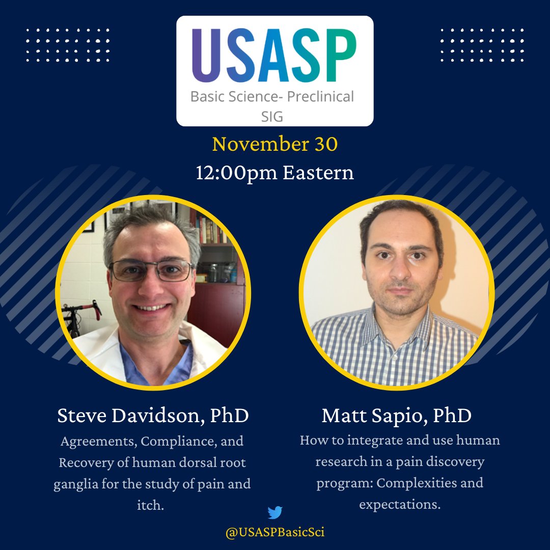 USASPBasicSci's tweet image. Join us on Wednesday November 30 for USASP&apos;s next Basic Science-Preclinical SIG Meeting! Sign up to become a member at USASP.org @US_ASP #AcademicTwitter