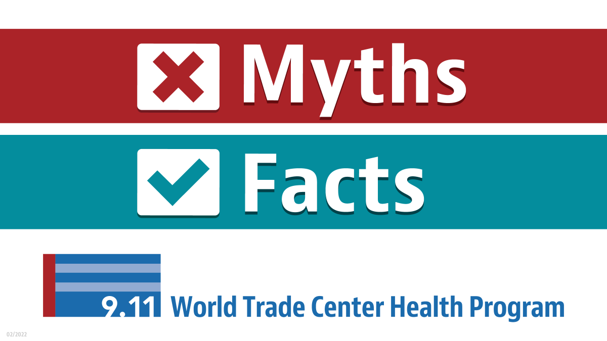 WTCHealthPrgm's tweet photo. MYTH: The #WTCHealthProgram is the same as the @Sept11VCF.
FACT: The programs are separate. We provide medical monitoring and treatment for 9/11-related conditions. The VCF provides 9/11-related financial compensation. Learn more at https://t.co/RsqLgybaL4. https://t.co/pwfcar1uNj
