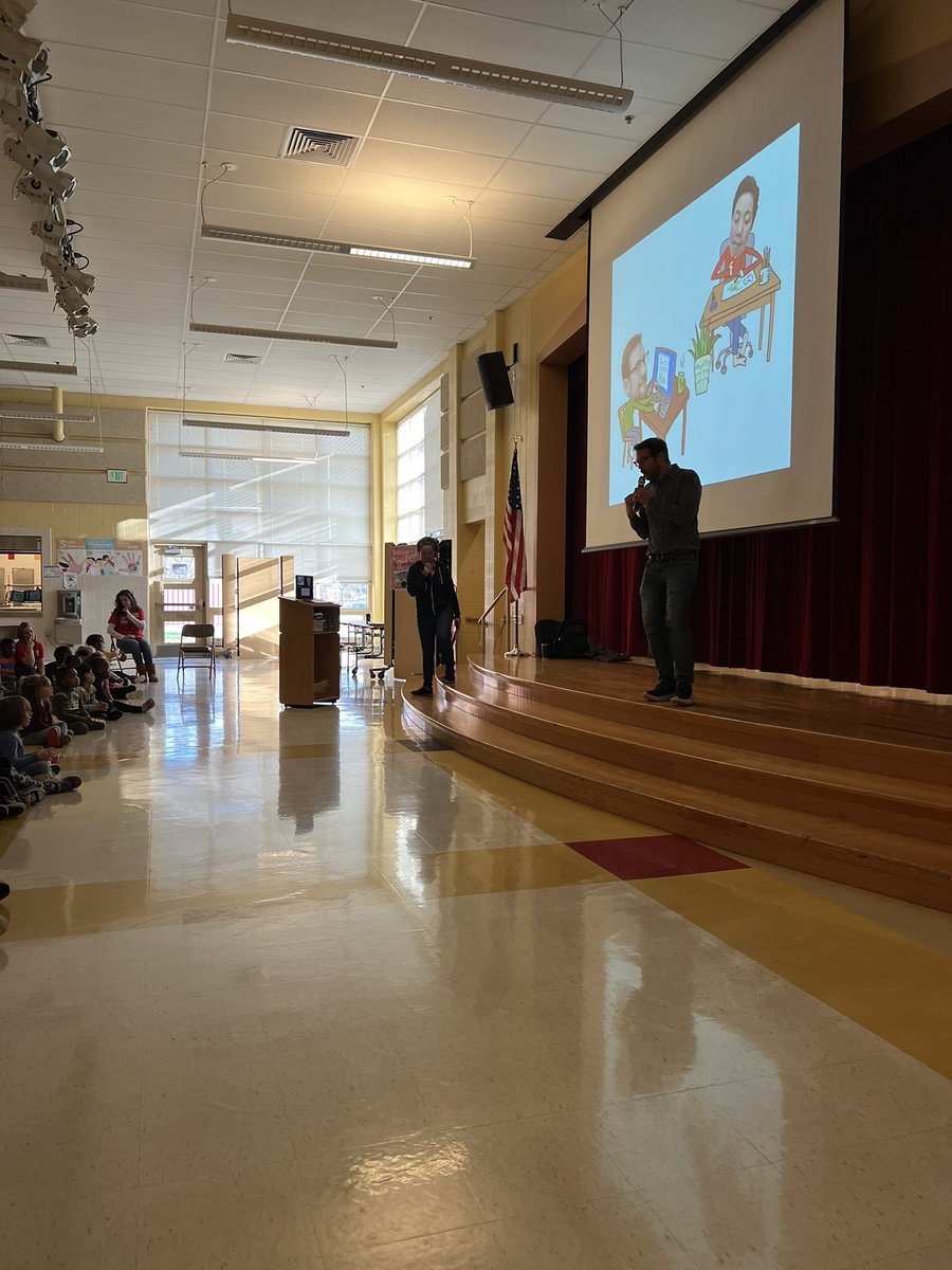 Enjoyed attending the Busload of Books assembly presented by author Matt Swanson and illustrator Robbie Behr.  What a fun experience for promoting literacy, collaboration, &amp; creativity!  TY for choosing Pangborn Elementary as the 1 school in MD to visit on your 50 state tour.