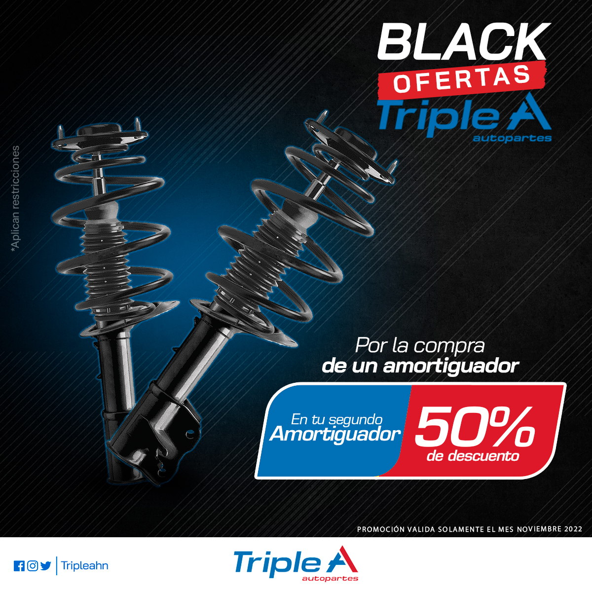 tripleahn's tweet photo. Visitanos en cualquiera de nuestras tiendas #TripleA y adquirire lo mejor en repuestos de calidad con las mejores #promociones 

¡𝗧𝗲 𝗲𝘀𝗽𝗲𝗿𝗮𝗺𝗼𝘀!
𝗘𝘀𝘁𝗮𝗺𝗼𝘀 𝘂𝗯𝗶𝗰𝗮𝗱𝗼𝘀
📍 San Pedro Sula | La Ceiba | Santa Rosa de Copán https://t.co/m2Tjq4AkfI