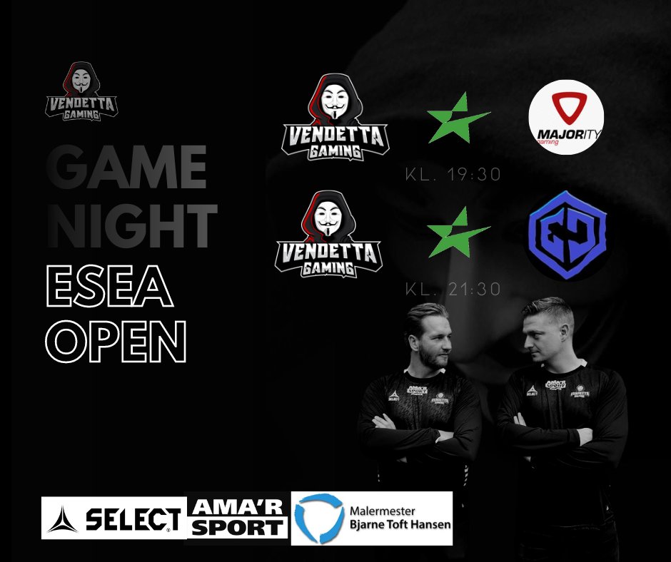 vendgamingdk's tweet photo. Tonight we are once again competing in @ESEA (3-3-0)
@Dres_cs
@olzencs
@bobkingCSGO
@Snowyliion
@RavnerokCS
@HAEZDcsgo
The boys are ready to face #majoritygaming first! After that they are taking on #friendpoint!
#rememberVAMOS https://t.co/F2jSRT6iM0