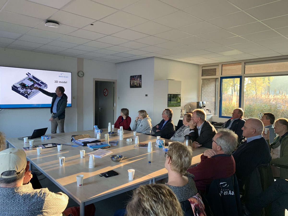 hunzeenaas's tweet photo. Vanmiddag bezocht het algemeen bestuur de nieuwe fosfaatverwijderingsinstallatie bij de #rwzi Gieten. Primeur: de eerste P-verwijderingsinstallatie met doekfiltratie op een zuivering in Nederland!#gezuiverdafvalwater #Hunze #KRW #schoonwater https://t.co/XIRizMzFcQ