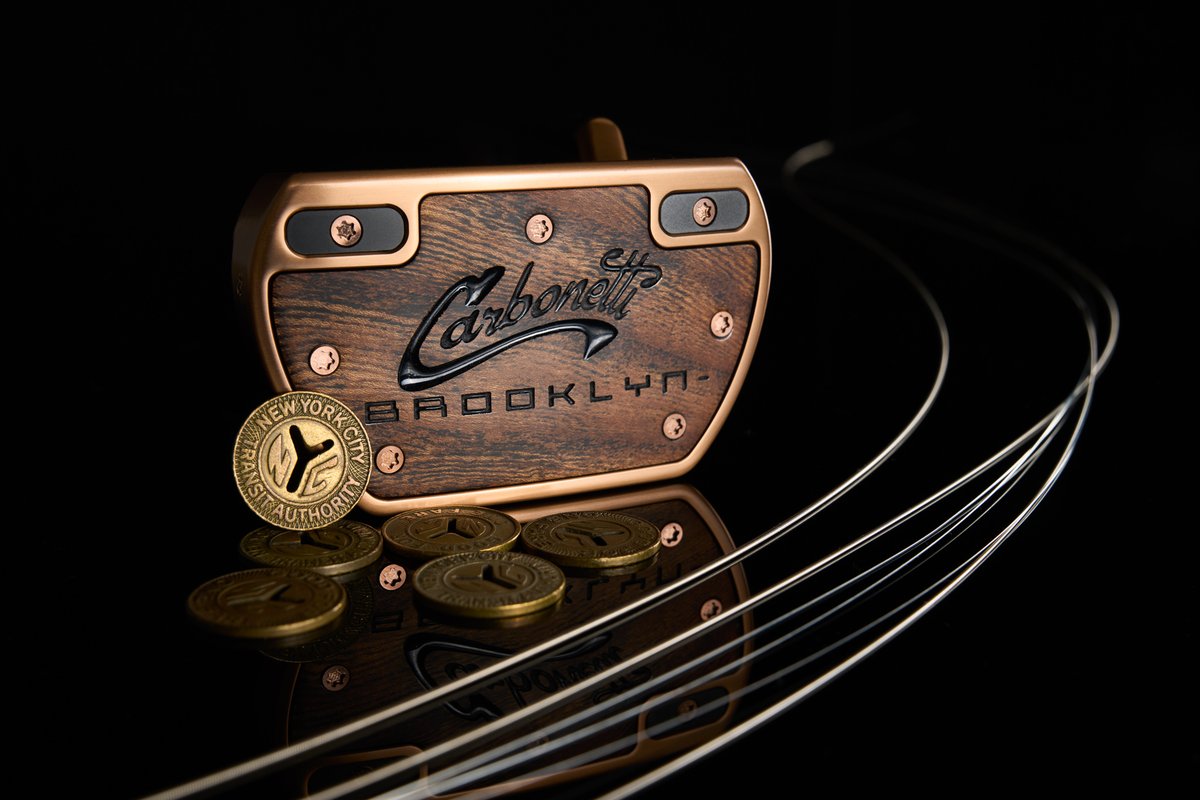 The mill pattern on our Carbonetti Brooklyn putters was inspired by the suspension cables on the Brooklyn Bridge. We included vintage NYC subway tokens from the 1970s with similar machine marks as a special ball marker in this Small Batch release.