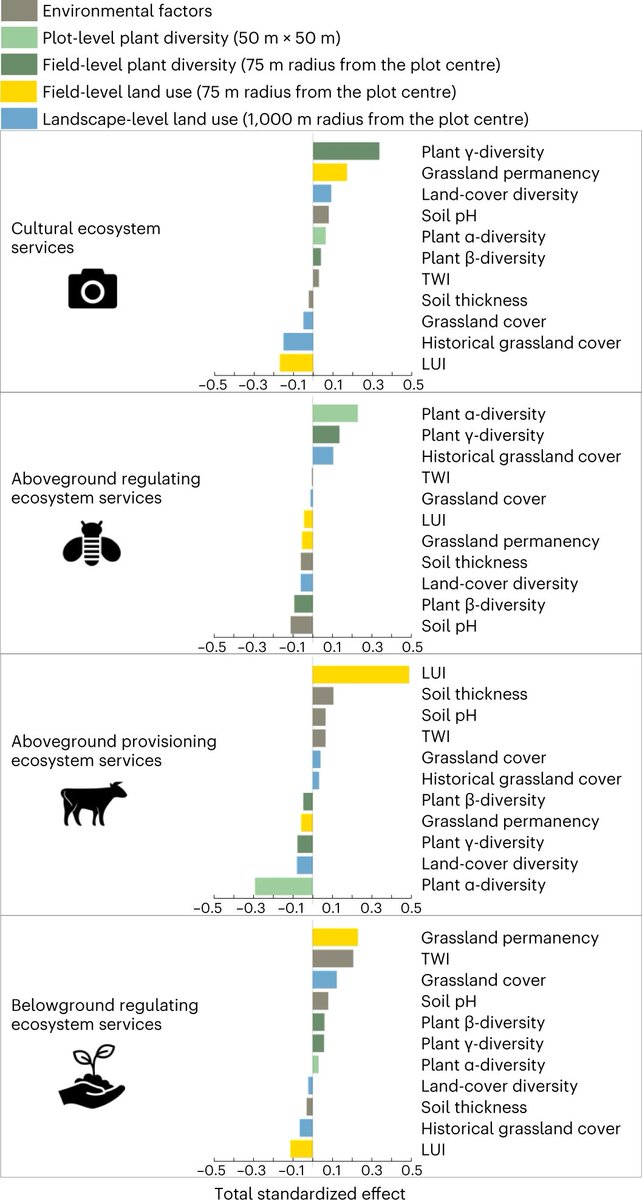 The supply of multiple ecosystem services requires biodiversity across spatial scales rdcu.be/cZCx1