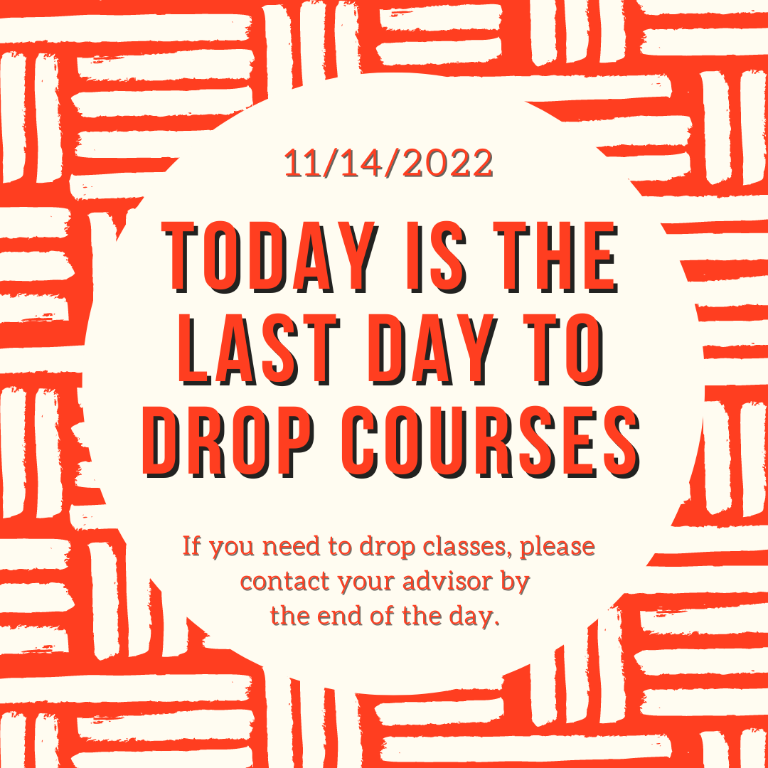 🔴🚨TODAY IS THE LAST DAY TO DROP🚨🔴 Students - if you need to drop any classes, TODAY is the last day to drop!! Make sure to use your EAB Navigate app to set an appointment, or come into the office to see your advisor. hc4.life/3iAN5n4 #makingdreamsreal