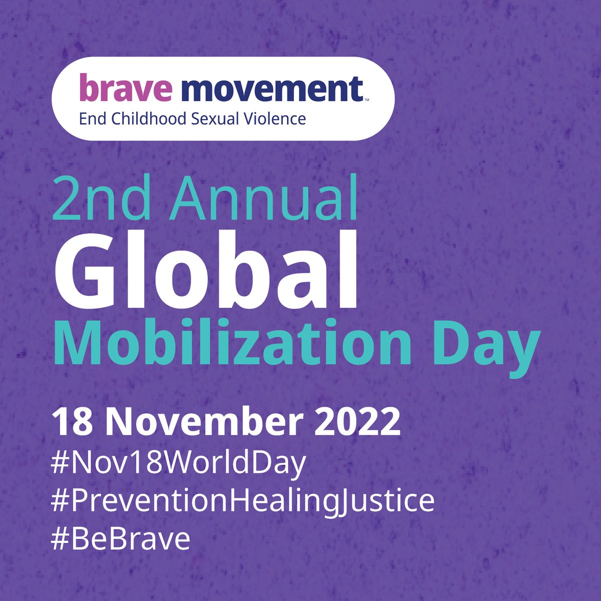 It's still time to mobilize for the World Day for Prevention, Healing and Justice to End Childhood Sexual Violence on 18 November! #BraveMovement has prepared ready-to-use tools and resources for you. #PreventionHealingJustice #BeBrave #Nov18WorldDay bravemovement.org/global-mobiliz…