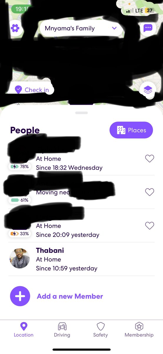 thabanimnyama's tweet photo. #ParentsTwitter so there is this app #Life360 which helps with keeping track of the family’s whereabouts and I figured I share as it can be useful for parents. It’s done good for my family and hopefully it does for yours too. You can see battery percentage too ☺️ https://t.co/lkQ5gzfvsX
