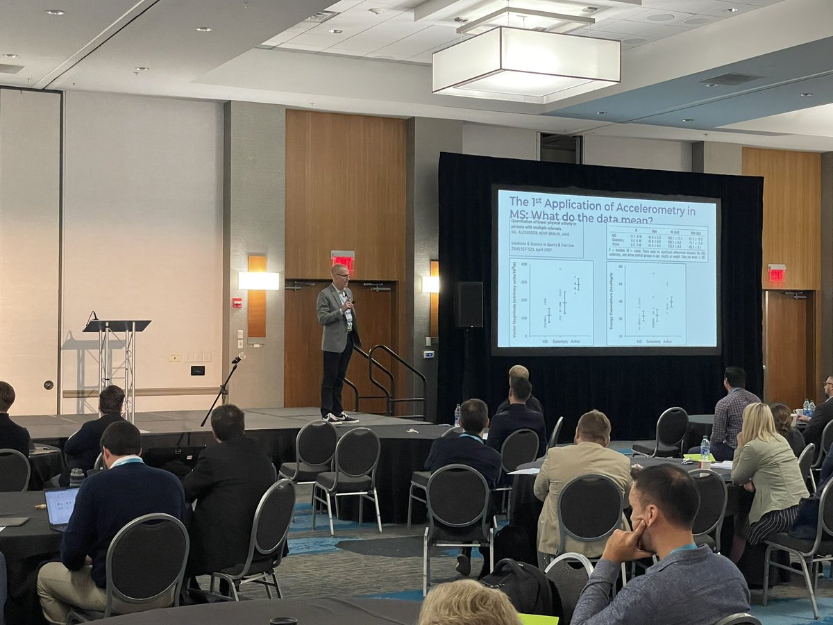 actigraph's tweet photo. Rob Motl from @UICAHS is sharing applications of #accelerometry in #MultipleSclerosis.
#ADDS2022 #MSresearch https://t.co/9nxMVOnYhO