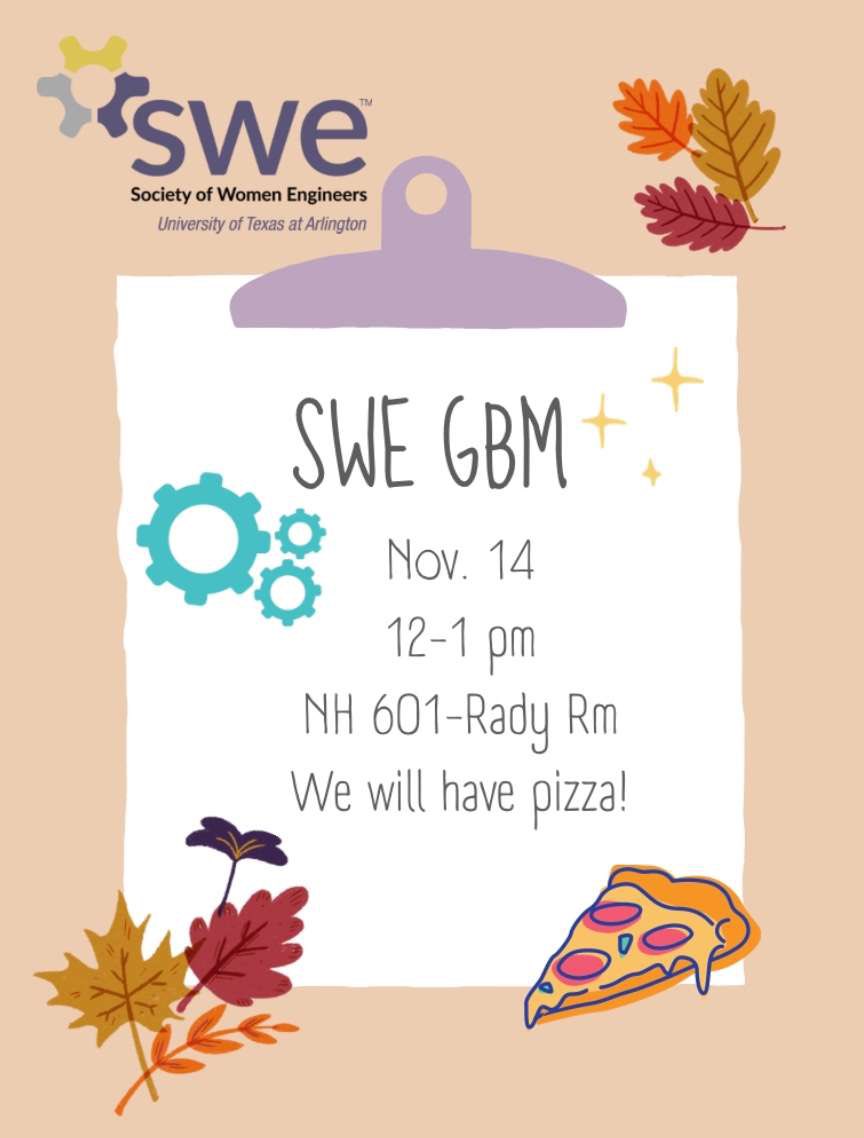Looking for lunch? The society of women engineers has #freepizza today at noon!! 🍕🍕🍕
#freefoodatUTA #Pizza #freefood #SWE #MavEngineering #UTA