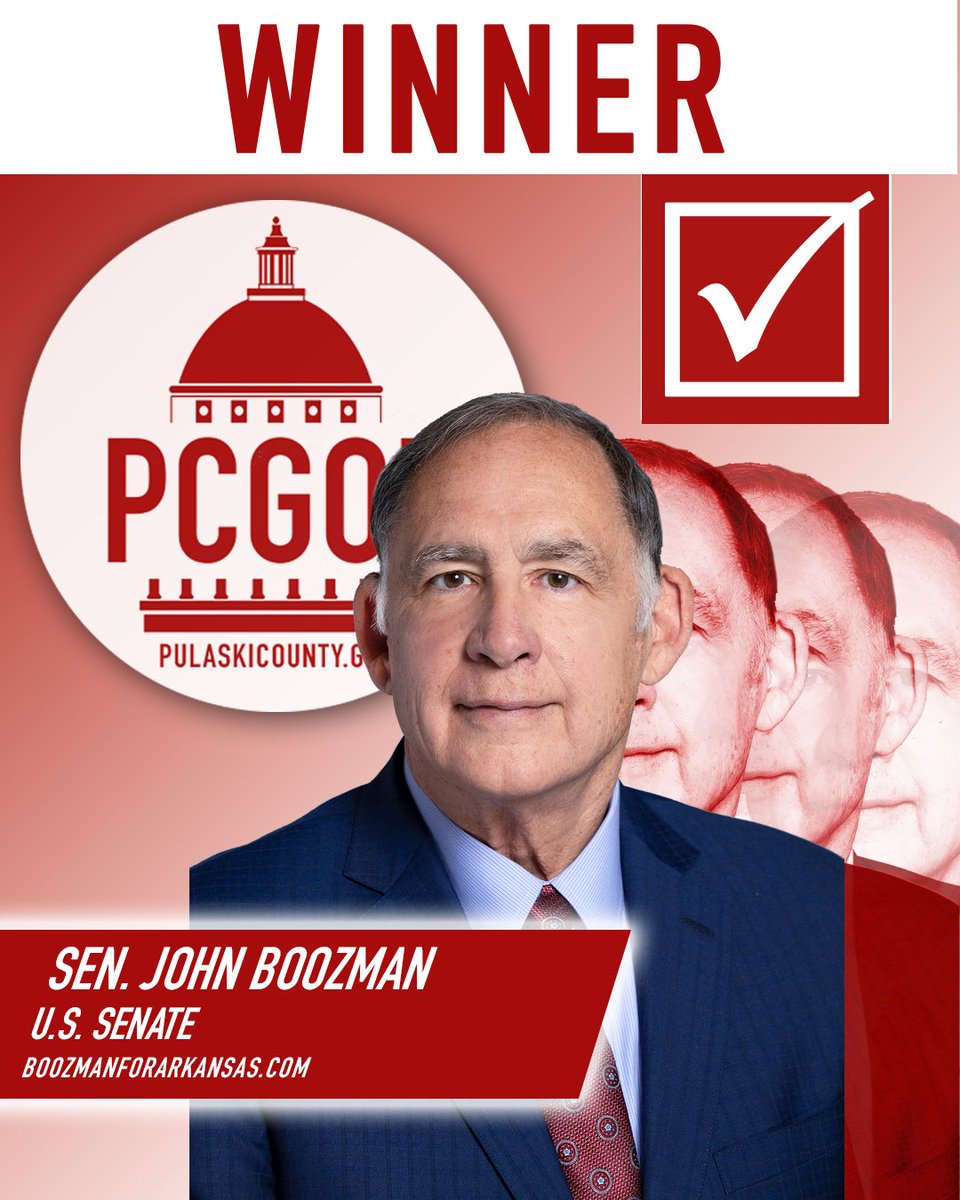 PulaskiARGOP's tweet photo. Congratulations to our Pulaski County Candidates who won election this year and thank you to all those Republicans who entered the arena. We look forward next cycle! #arpx #pcpx #arleg (1/5) https://t.co/Bx365p1DlF