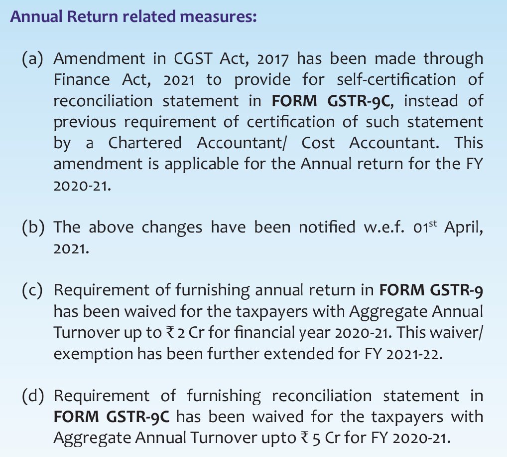 TaxationUpdates's tweet photo. Thread on GSTR-9 and GSTR-9C for FY 21-22

Due Date is 31/12/2022
1/4 https://t.co/YDYRbGUa1x