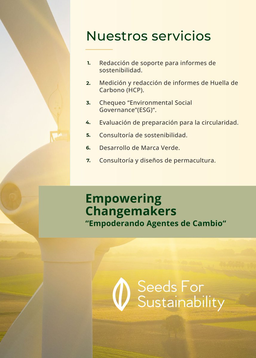 philippbschuste's tweet photo. ¿Te quieres formar en temas de sostenibilidad? 
o quieres hacer tu negocio más sostenible y verde? 
Échale un vistazo a nuestros cursos y servicios de consultoría de impacto. 
https://t.co/l8PTnhZgbv

#sostenibilidad #verde #economiacircular https://t.co/z502TFPCSL