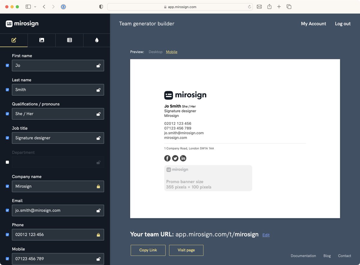 SignMiro's tweet image. Design your team's email signature
mirosign.com email signatures done right