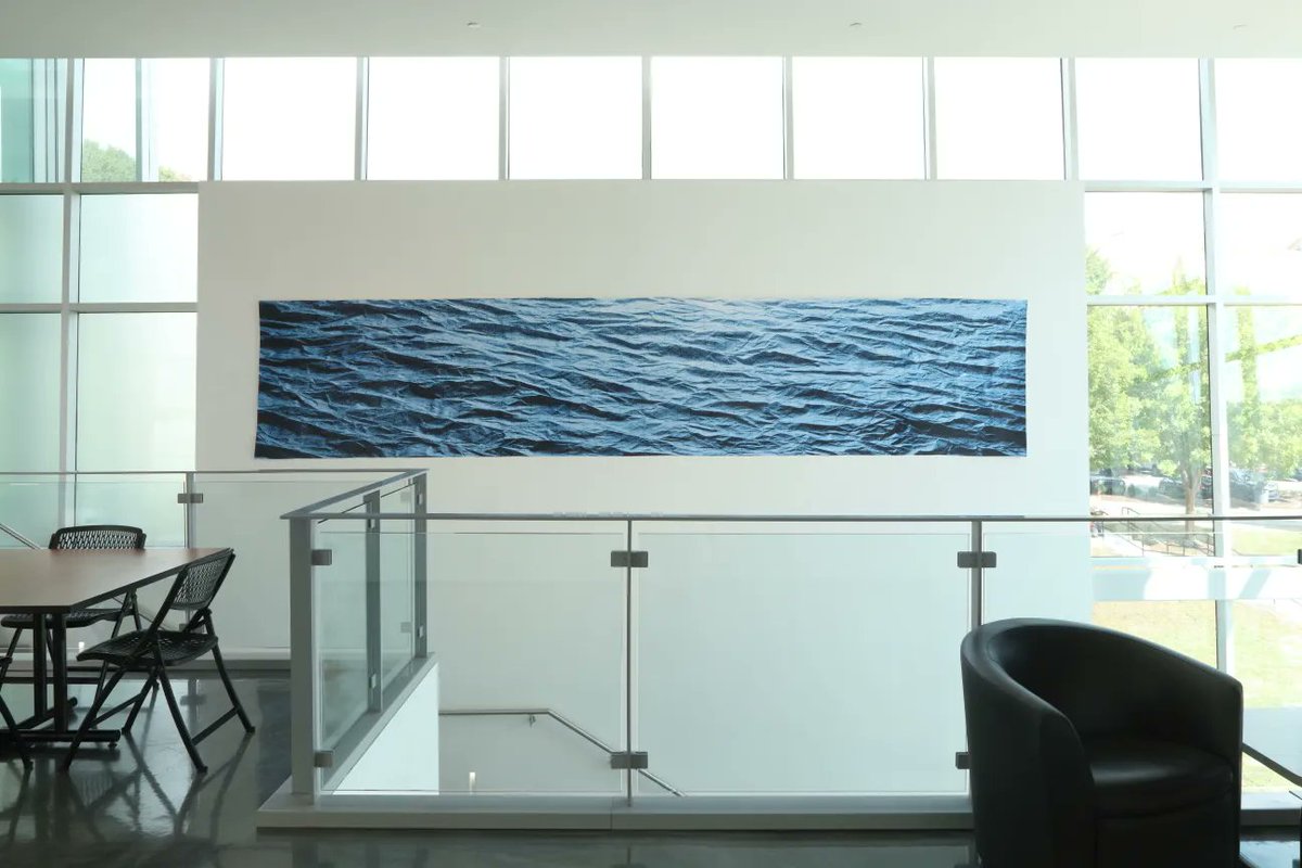 ZuckermanMuseum's tweet photo. "Uncharted" by Ben Bulter is a meditation on perception and the physicality of images. Created by photographing crumbled paper that had been manipulated to mimic the surface of water, the work presents a number of contradictions. Experience the work in person through 7/29 https://t.co/jifvtGUrfj