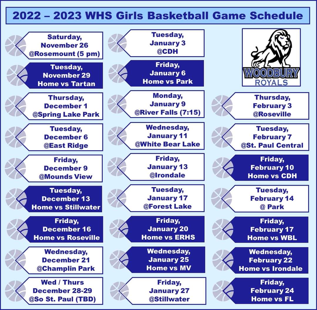 Basketball season is finally upon us! Come out and cheer these Royal athletes on and let's fill up the den!  🏀💪🏀