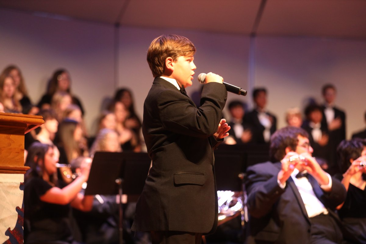DPISD's tweet photo. Deer Park High School-North Campus held a program to honoring veterans. The programs included comments by students and performances by the orchestra, band, and choir. https://t.co/e2xCqlhesl
