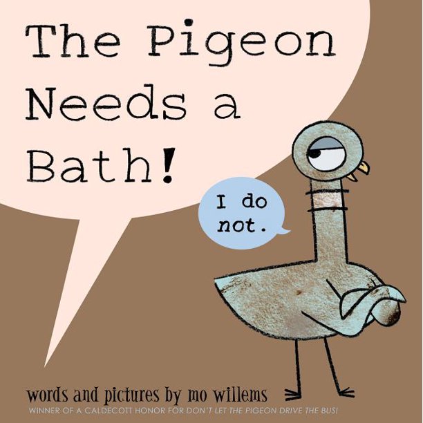 UPK - Cycle 5 (10/11-10/19). Read The Pigeon Needs a Bath by Mo Willems. Searched for different letters in the Everybody (picture book) section.