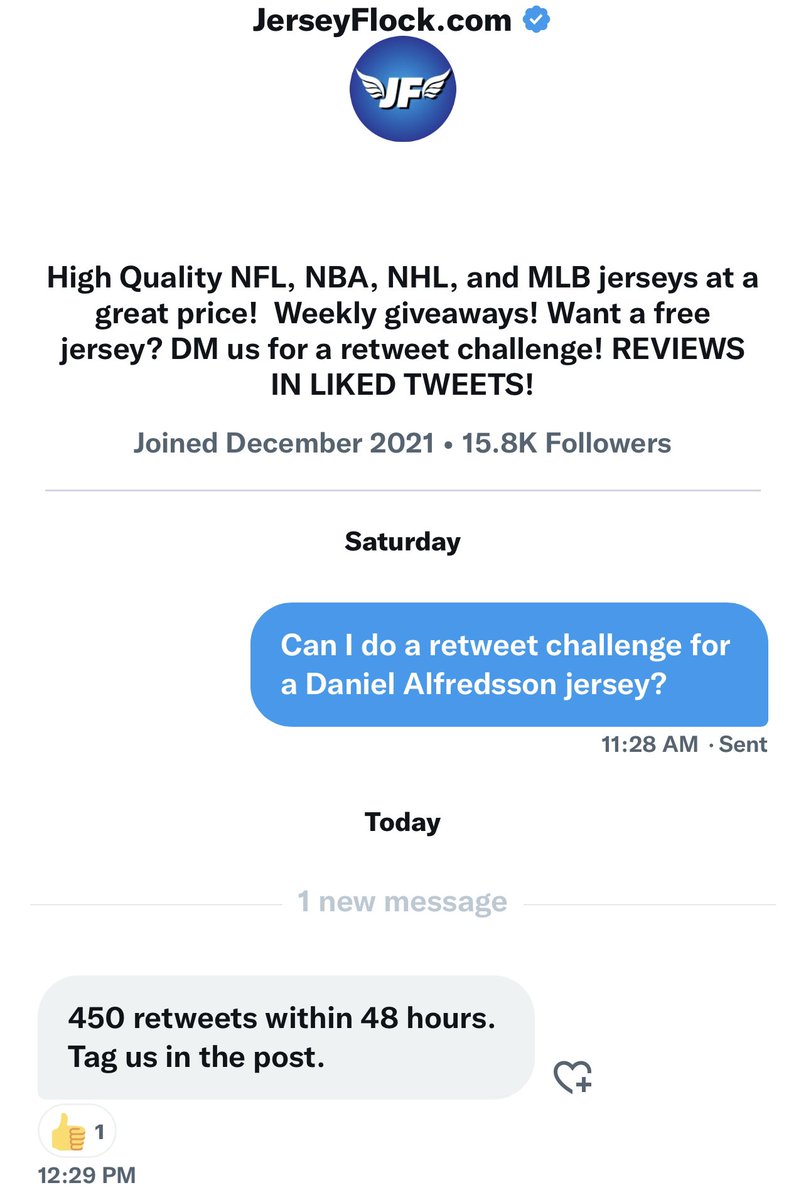 Can you please help me reach the goal for this challenge? <a href="/JerseyFlock/">ShopJerseyFlock.com</a> #GoSensGo #retweetchallenge