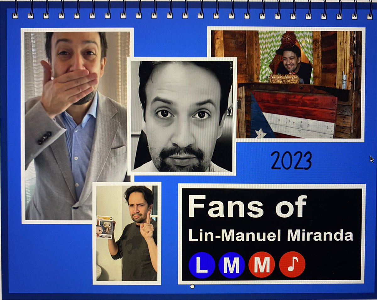 Got plans for 2023? We can help you keep track of them all 😁 Soon - as in Friday, November 18 - preorders for the Fans of Lin-Manuel Miranda calendar @LmmFans will go up on @TeeRico_LinMan !! Here’s a little sneak peek of what to expect. @JulieAprilFan1 @Vegalteno @Lin_Manuel