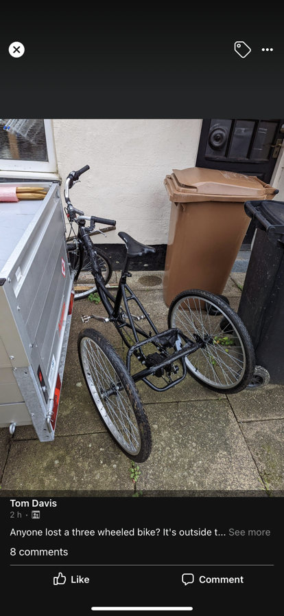 TanneryMonk's tweet photo. @RailwaySiding77 
Is this the missing trike - if so it's still in Finedon. https://t.co/mtFqoeFRYo