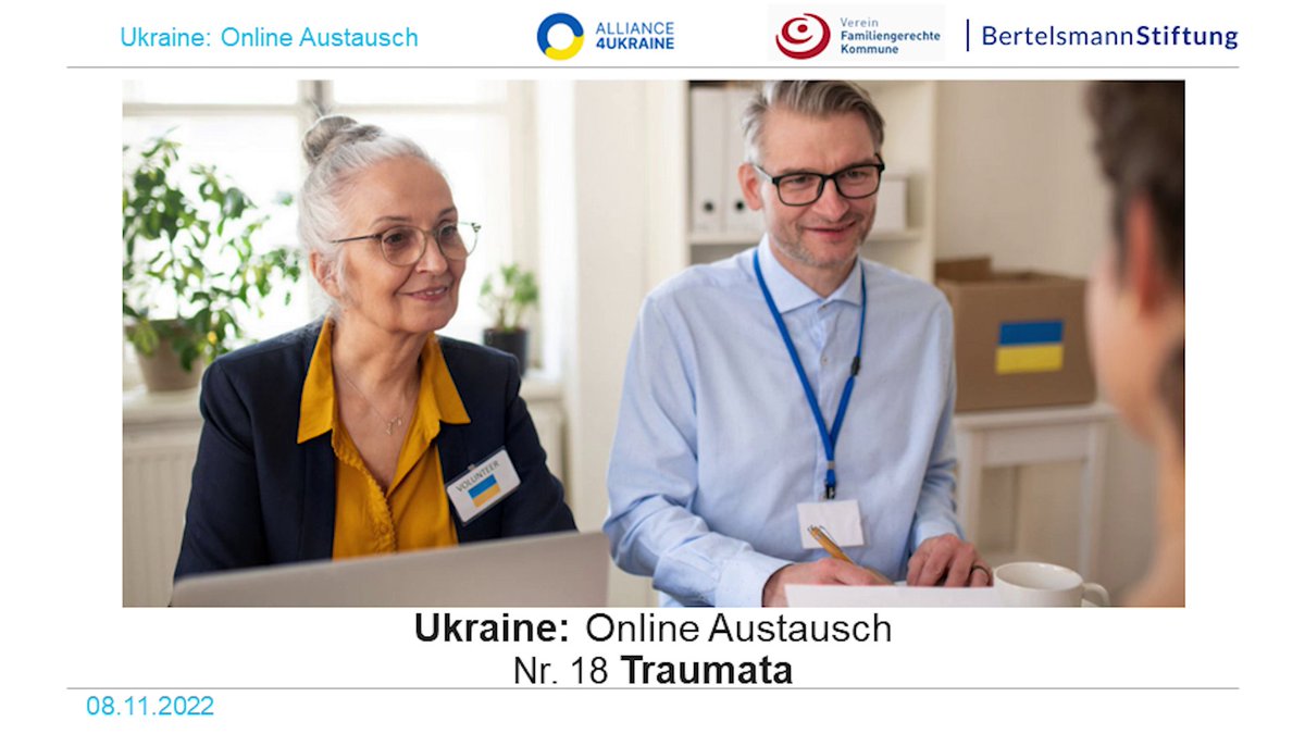 arobst's tweet photo. Good Practice-Beispiele für die Arbeit mit traumatisierten #Geflüchteten im aktuellen 🇺🇦#Ukraine: Online Austausch der #Alliance4Ukraine und der @BertelsmannSt. Hier geht's zur Aufzeichnung:  https://t.co/N2tmtJAumZ @FaireMigration #WeltoffeneKommune https://t.co/omuUMjIKzz