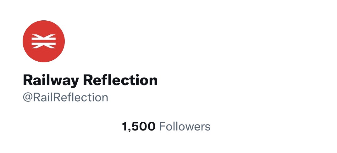 Congratulations to <a href="/RailReflection/">Railway Reflection</a>’s 1,500th follower Joe Hedley <a href="/Heyjoe_1/">Joe Hedley</a>!