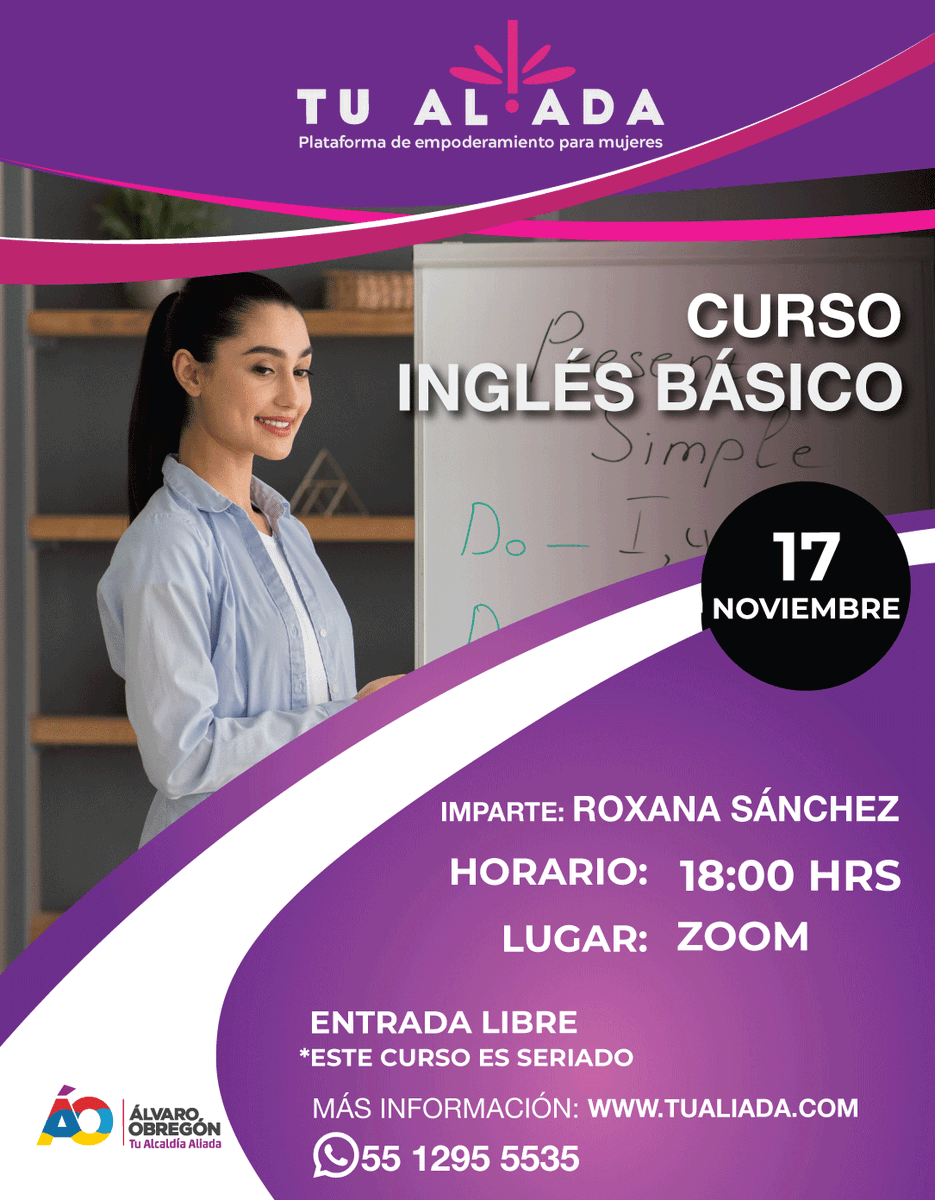Tu_Aliadamx's tweet photo. ¡Vecinas! les compartimos las actividades que tenemos esta semana para ustedes. Informes y registro al +52 55 1295 5535
Plataforma de empoderamiento para mujeres.
#ÁlavaroObregón https://t.co/bT8R5E2NiG