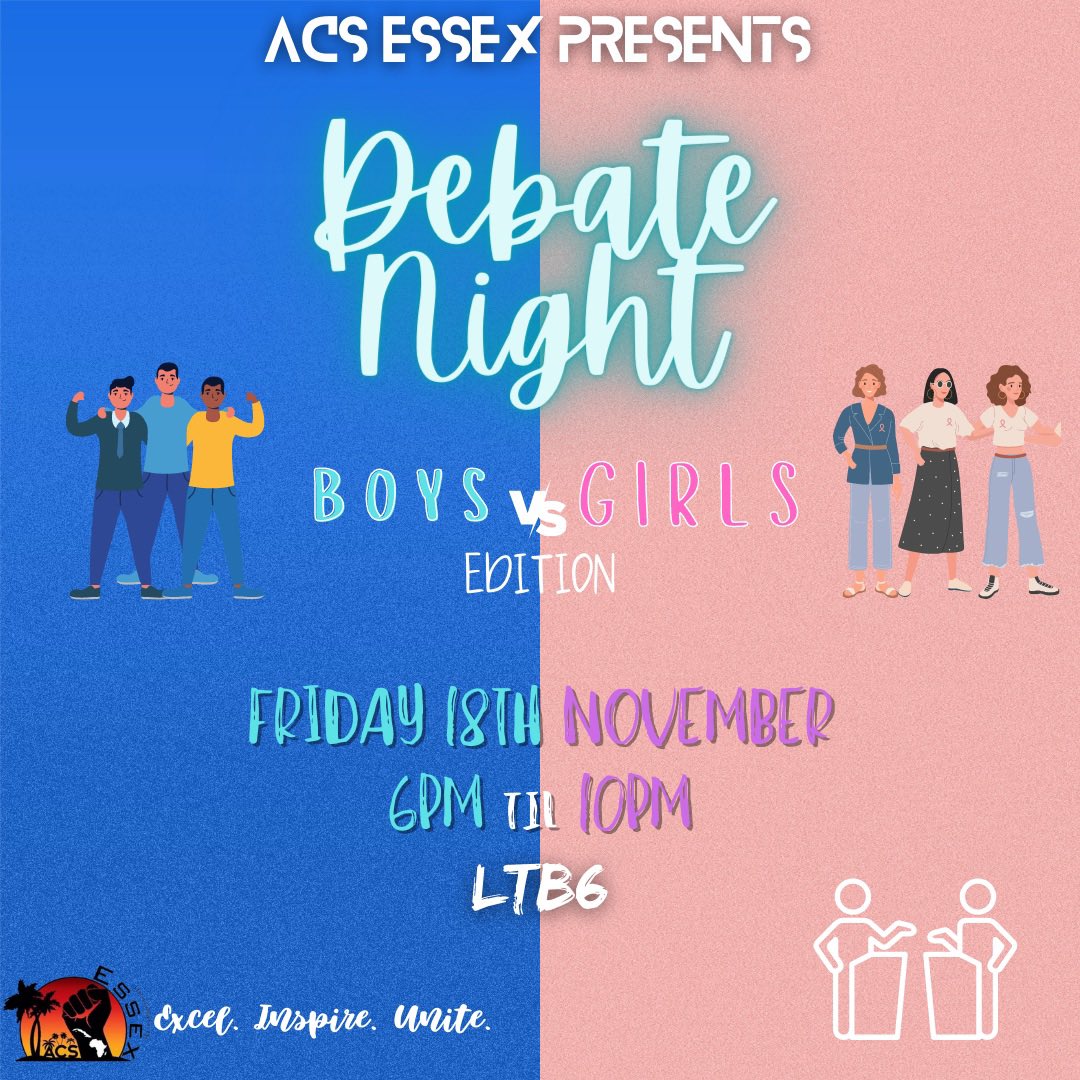 Join us once again this Friday in LTB6 for our special BOYS vs GIRLS Debate Night! It’s gonna be a night of spicy topics and games, so make sure you bring your A-Game and get involved👀 Ticket link in our bio!🔥