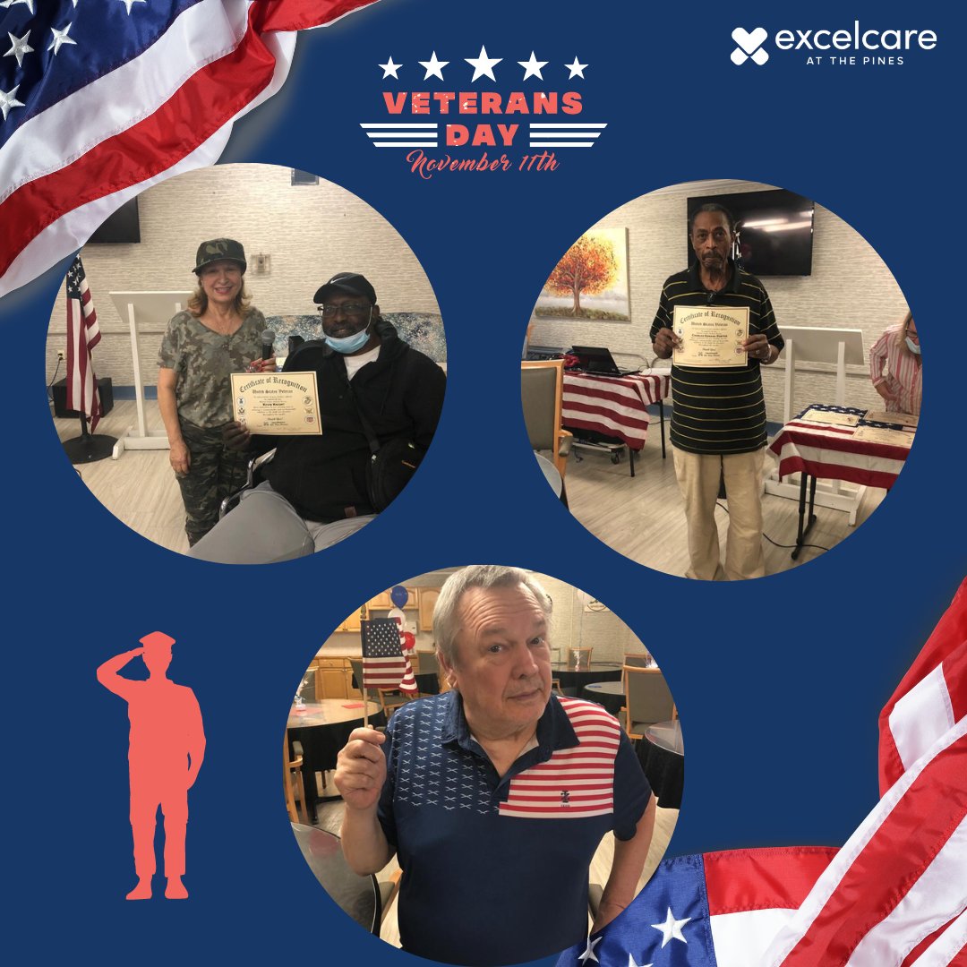 excelpines's tweet photo. Veterans Day celebrations from last Friday. We showed our gratitude and appreciation to our veterans with awards, delicious food, and a great event. It’s an honor for us to serve you. Thank you for your service.#Excelcare #ExcelcarePines #HereToExcel #Pines #VeteransDay #veterans https://t.co/NS02SLm0an
