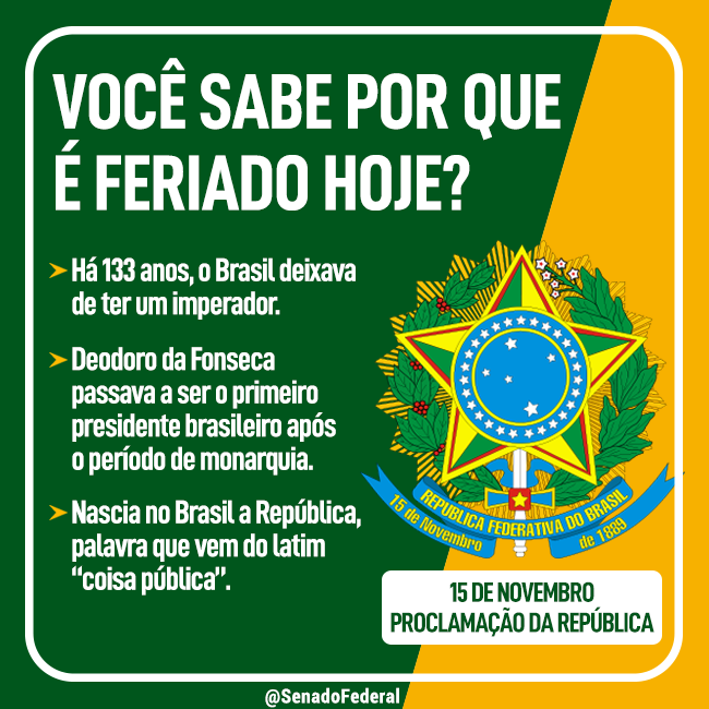 15 de novembro de 1889 - A Proclamação da República no Brasil