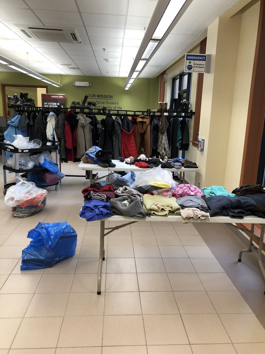 Amazing work @nsccavc for gently used winter clothes for adults and children in need.  Thank you to Janel, Tracy, and Laura for your tireless work and for the support from our Sustainability Committee. <a href="/nsccnews/">Nova Scotia Community College - NSCC</a>, <a href="/TownofMiddleton/">Town of Middleton</a>