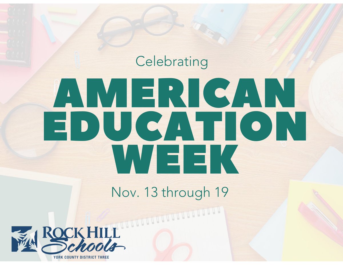 This week is American Education Week and we are so thankful for the work of our #RockSolid educators, faculty and staff in supporting the educational journey of every child in our district. Learn more about our district: rockhillschools.org