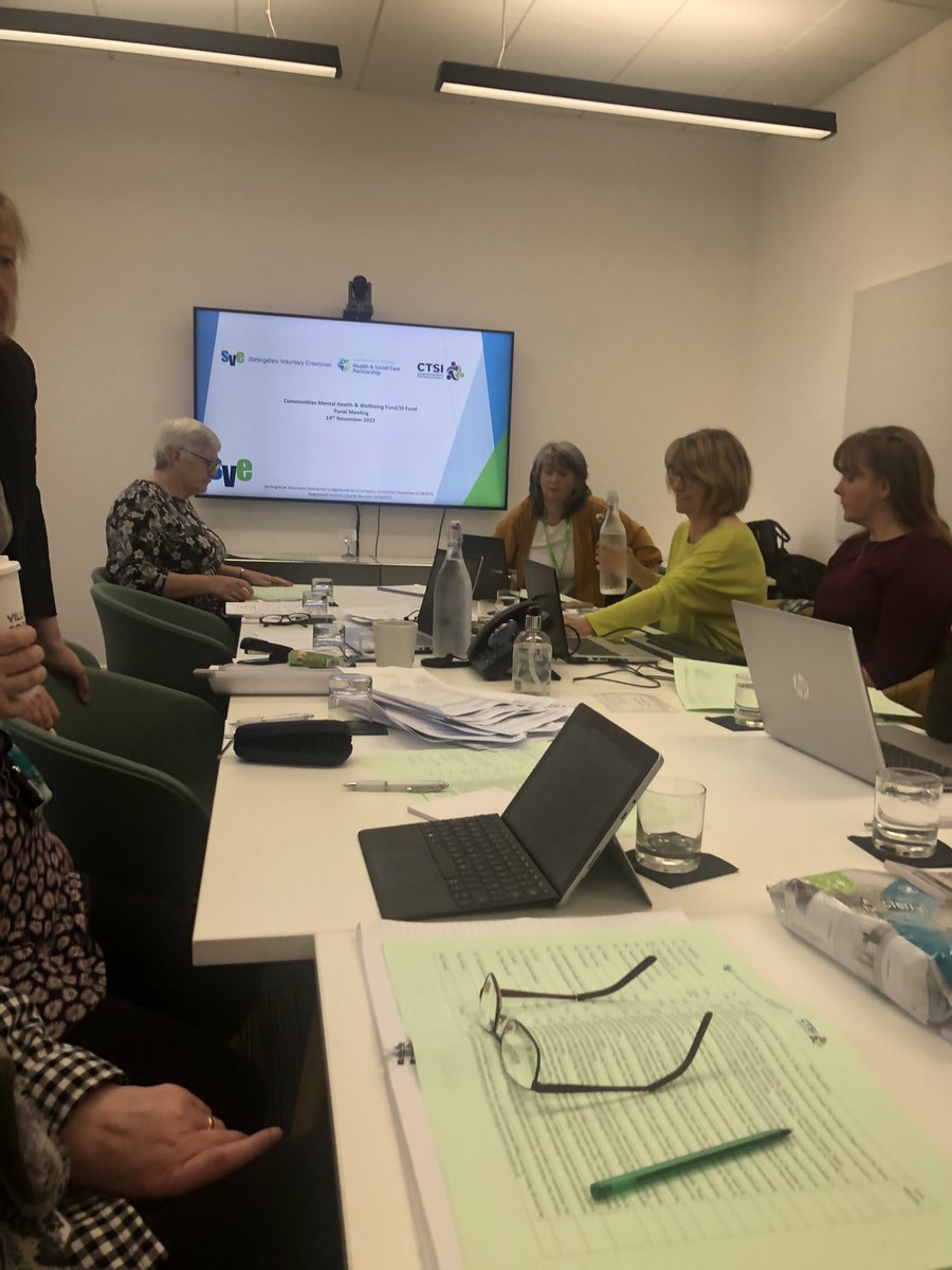 Great day at <a href="/TheBarracksCC/">The Barracks Conference Centre, Stirling</a> with
<a href="/StirVolunteer/">SVEnterprise</a> &amp; <a href="/clacksCTSI/">Clacks Third Sector Interface</a> as part of the #funding panel for <a href="/scotgov/">Scottish Government</a> communities #mentalhealth &amp; #wellbeing fund allocating £400,000 of investment across our partnership area 🙂 <a href="/cshscp/">Clackmannanshire & Stirling HSCP</a> <a href="/StirlingCouncil/">Stirling Council</a> <a href="/ClacksCouncil/">Clackmannanshire Council</a> <a href="/NHSForthValley/">NHS Forth Valley</a>