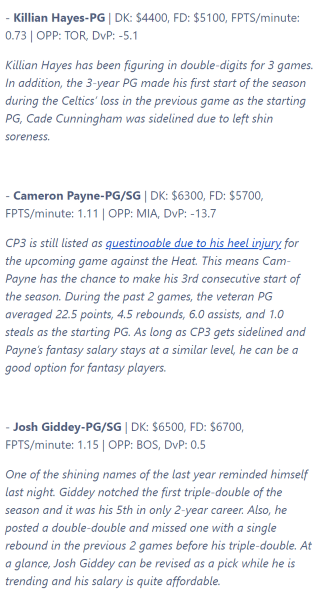 DFantasyKEY's tweet photo. Looking for value plays for today's #NBA #DFS action? Build #DraftKings #FanDuel and #Yahoo lineups with our editorial team's locks of the day.

https://t.co/EhoVCWkBMe https://t.co/Fm0eEXpMjo
