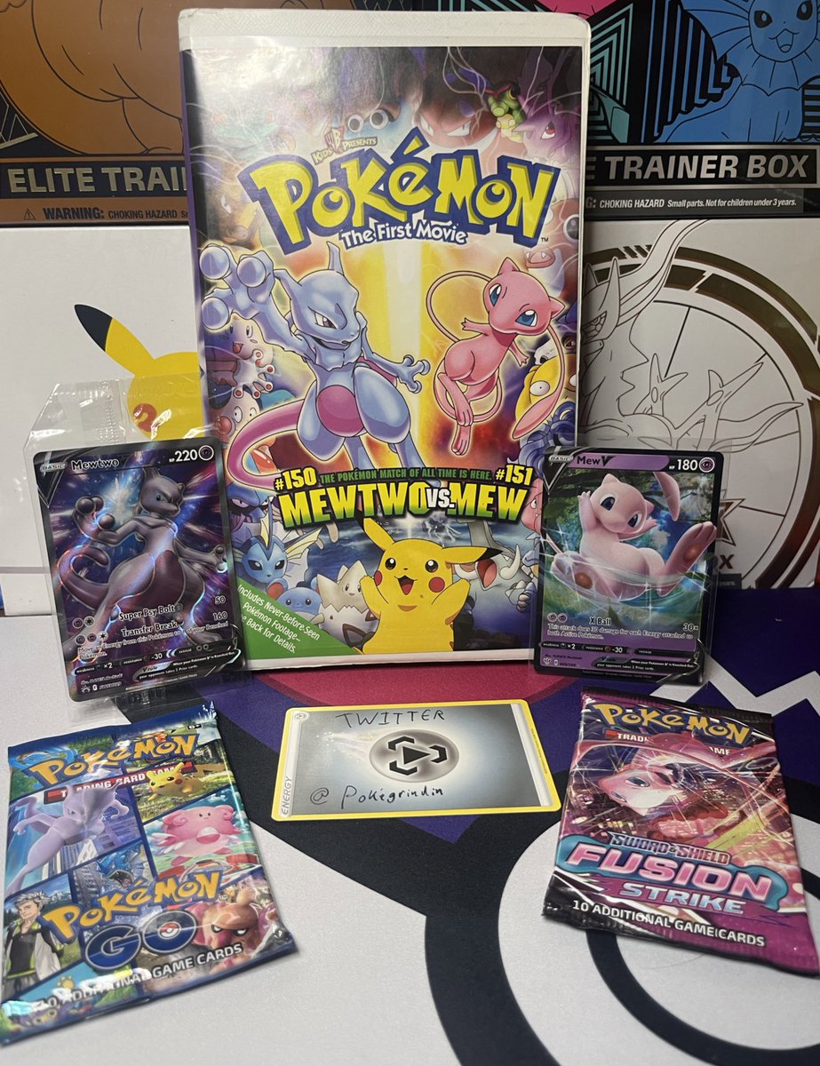 PokeGrindin's tweet photo. Another VHS Giveaway 

Just 🔁 to enter 😃 

Winner tagged and DM’d in 4 days. Winner receives 2 Cards, 2 Packs and a VHS Tape (yes it is rewound). 

Free Shipping On All Giveaways 
*Followers only https://t.co/5yKjLgP6x2