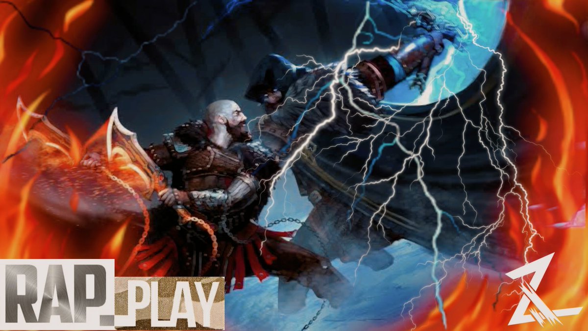 LyricsZomber's tweet photo. Dios contra Dios 🔥
Van a chocar ⚔️
Las espadas del Caos ⚔️🔥
Y el martillo de Thor 🔨⚡
#GodofWar #GodofWarRagnorok #thor #Kratos #rapplay @Kronnomc @ZarcortGame
Una miniatura del próximo video que subiere en mi canal 🪐 que dicen? Que les pareció? https://t.co/rQgfCMXIpZ