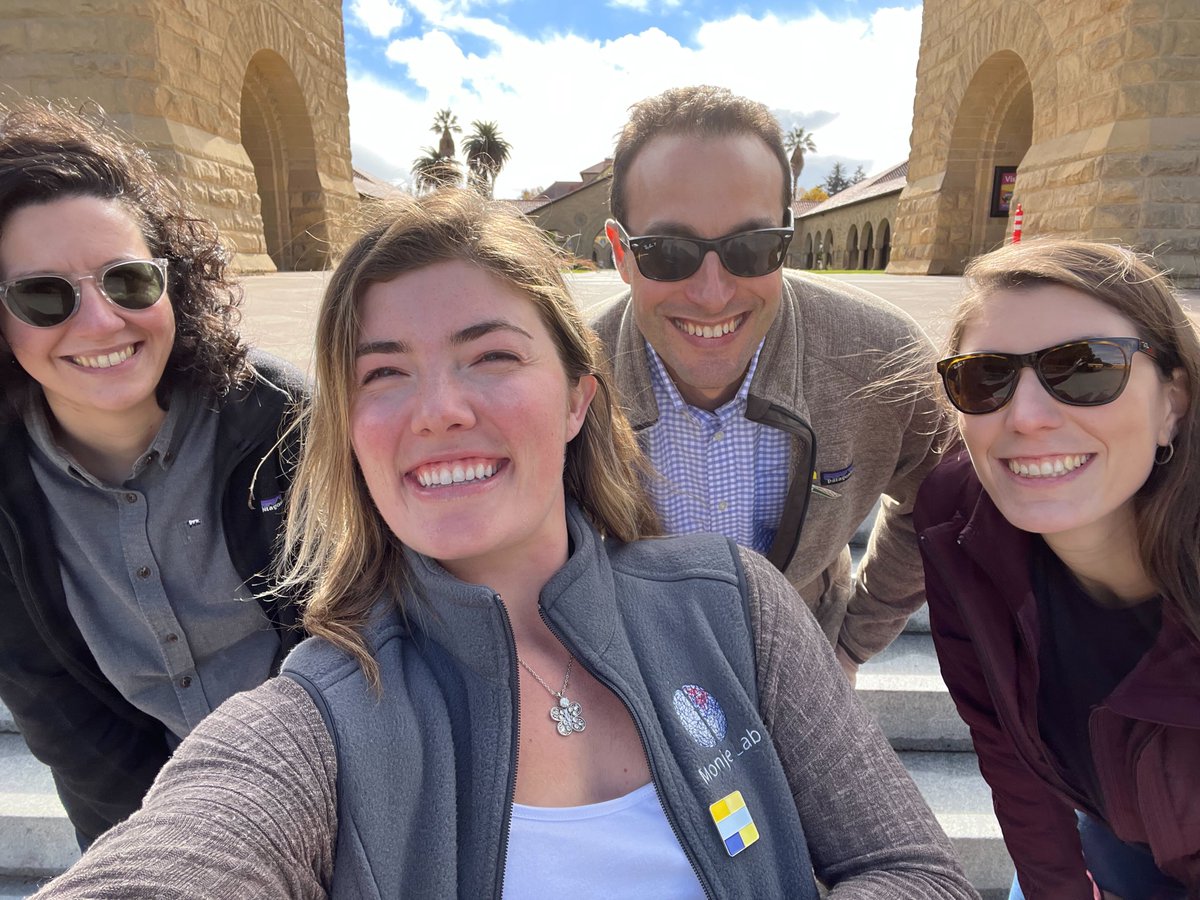 (1/2) After more than a year of collaborating remotely with members of @michelle_monje’s lab, the Data Lab team was finally able to visit our @stanfordmed collaborators in person!