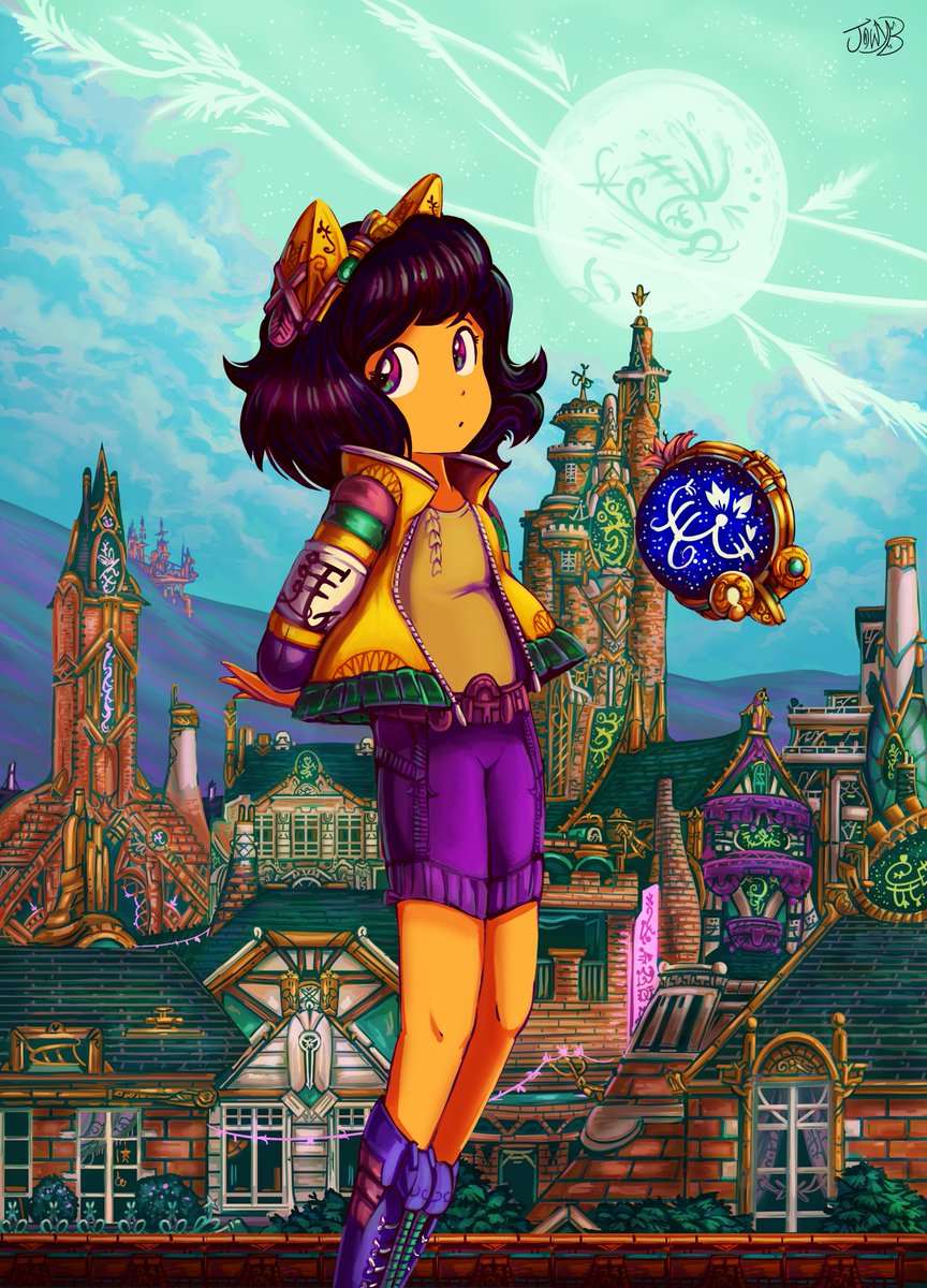 A new original piece, as it's been a while since I showed some of my flowercore world. I am working on building a new portfolio/collection of art like this. :) #illustration #manga #characterdesign #ArtistOnTwitter  #cute  #Illustrator #fantasy #Artist