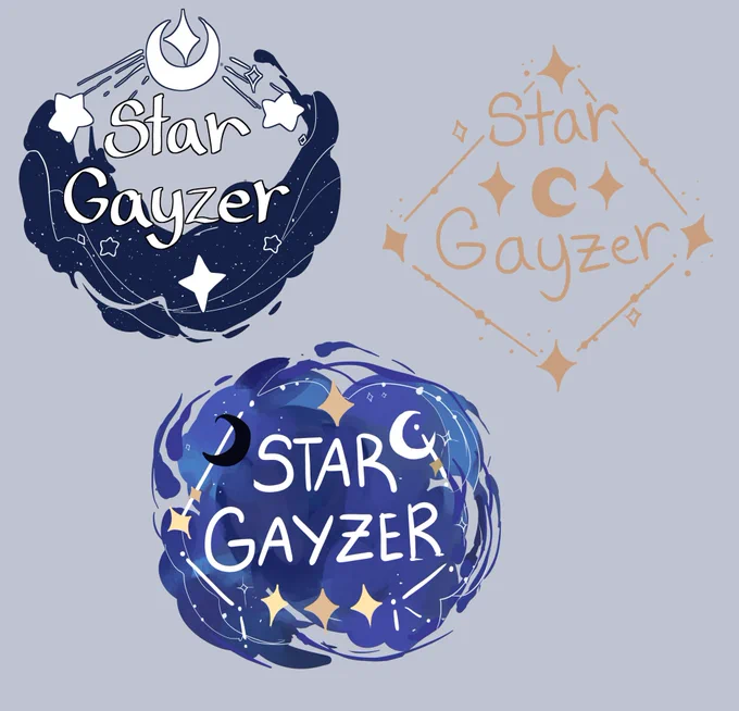 There's now officially a name for what fans of Star Crossed are called! <3"Star Gayzer"  Thanks to Kaizu and a new fan we met at Nekocon for the collaborative effort in coming up with this nameThese stickers will be available as a set on my Etsy in a week or so hopefully! 