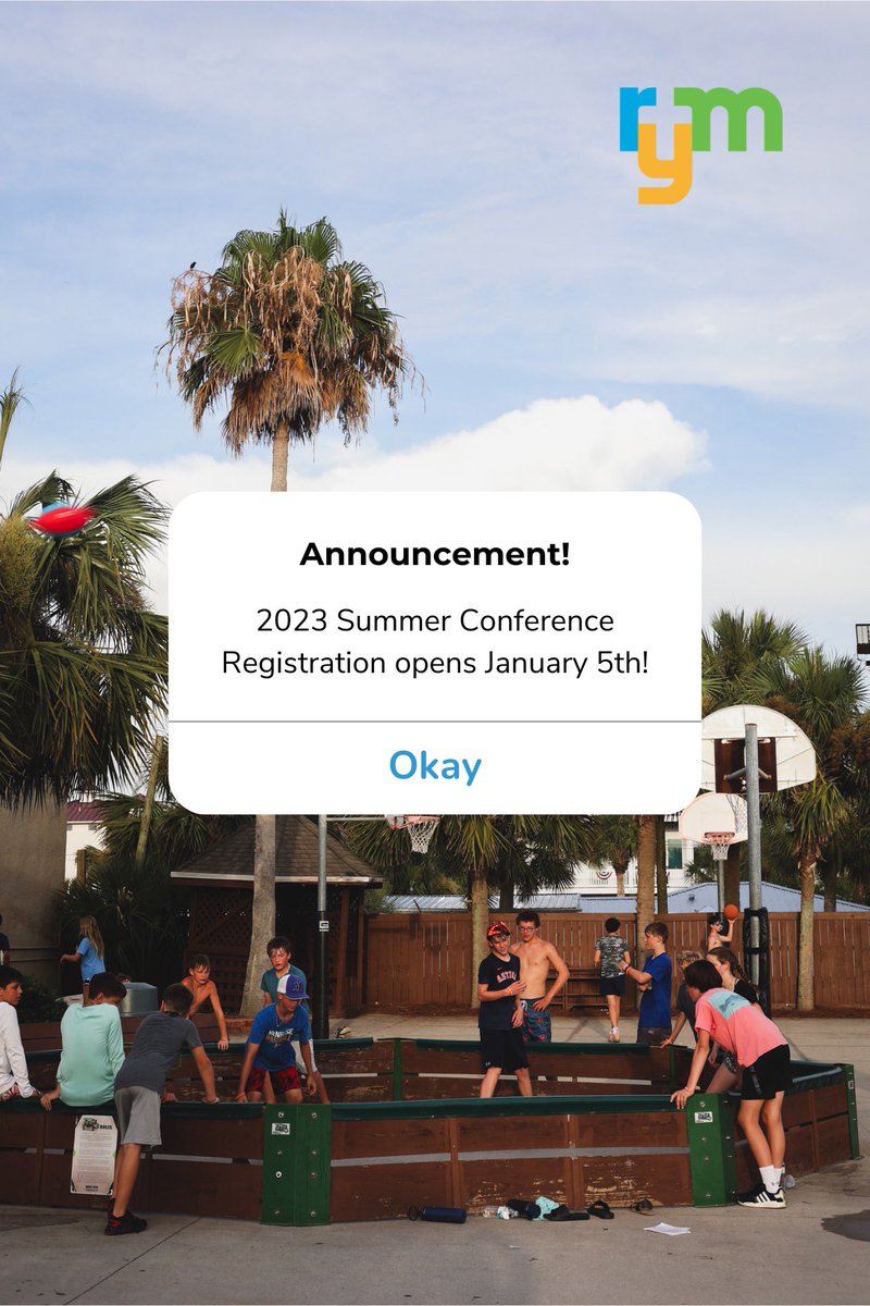 Important announcement! The 2023 summer conference registration date has been moved earlier to January 5th! Remember to sign up then!